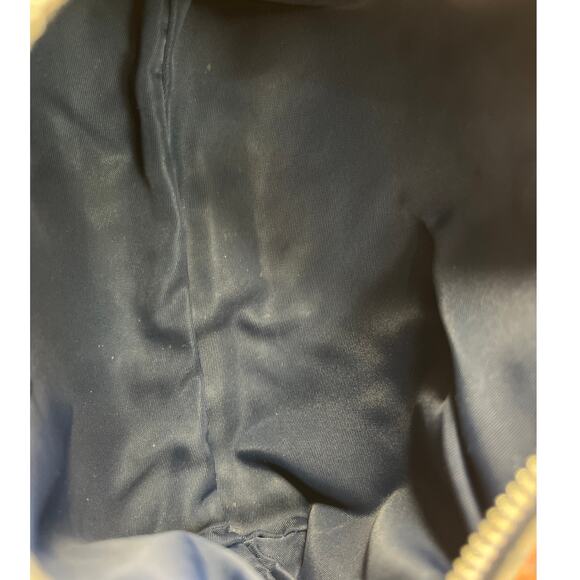 Christian Dior Homme Monogram Flight Pouch Navy Denim Orange Trim Made in Spain - Picture 7 of 14